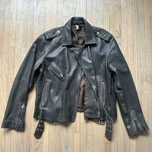 Topshop Lamb Leather Jacket